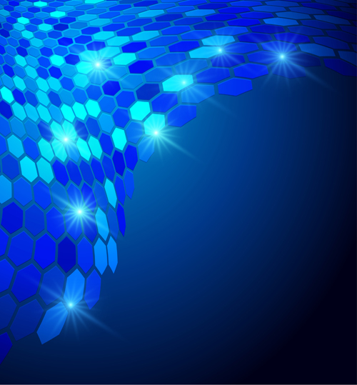 Blue abstract mosaics vector background mosaics blue abstract   