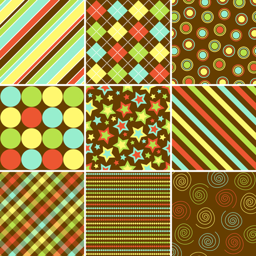 Set of seamless Pattern free vector 01 seamless pattern   