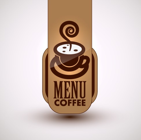 Coffee menu cover design vector material 04 vector material menu cover coffee   
