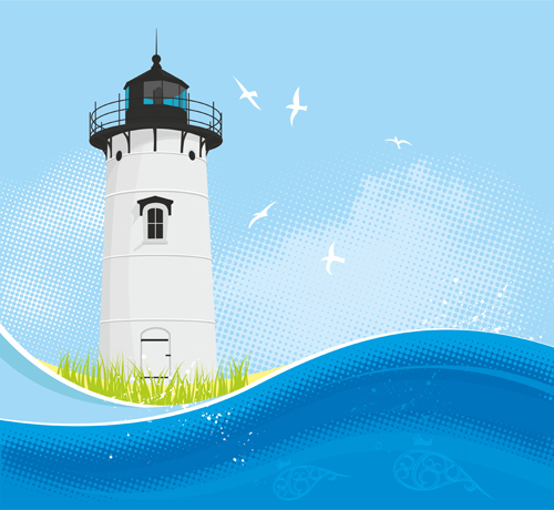 Set of Lighthouse vector material 02 material lighthouse   