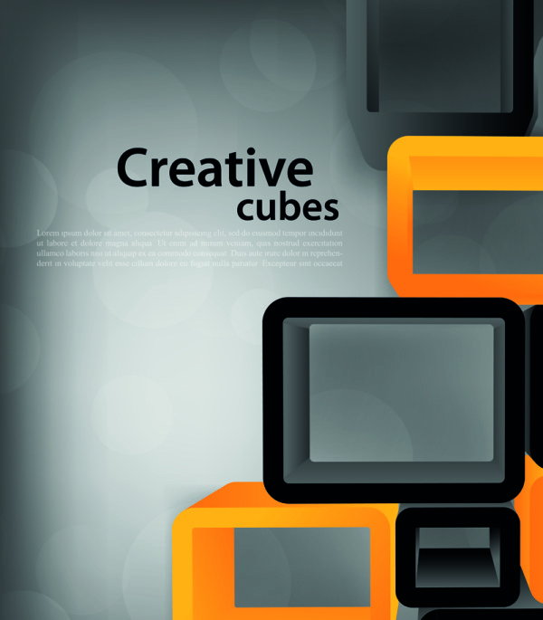 Creative cubes art vector backgrounds 01 cubes cube creative   