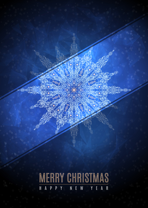 Christmas blue background with snowflake pattern vector 03 snowflake pattern christmas blue background   