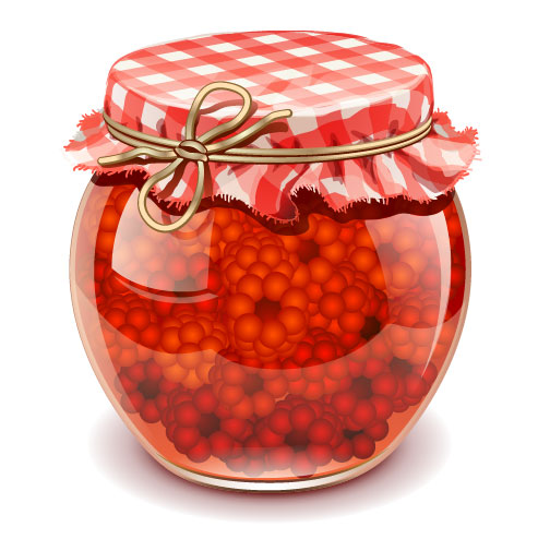 Canned fruits in glass jars vector 05 glass jars Canned fruits   