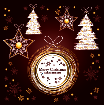 Christmas luxury decor elements vector background 04 Vector Background luxury elements element christmas background   