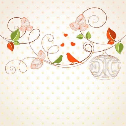 Cute floral art background vector material 03 free flowers background   