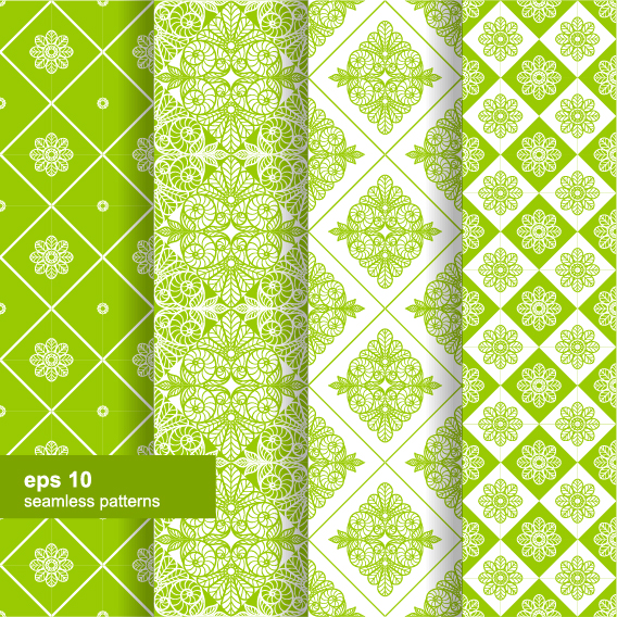 Ornaments floral pattern seamless set vector 04 seamless pattern ornaments floral pattern floral   