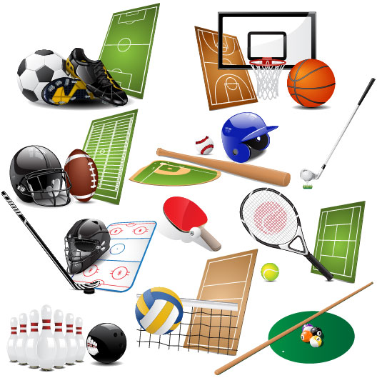 sports equipment vector set 05 vector sports equipment   