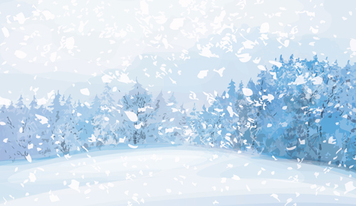 Beautiful Winter landscapes 01 vector winter landscape beautiful   