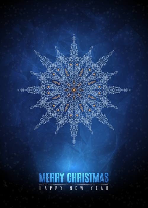 Christmas blue background with snowflake pattern vector 01 snowflake pattern christmas blue background   