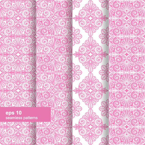 Ornaments floral pattern seamless set vector 06 seamless pattern ornaments floral pattern floral   