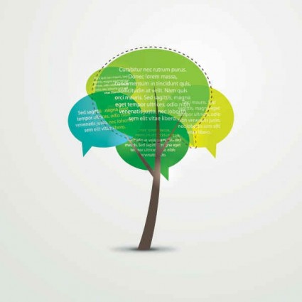 Speech Bubbles with tree background vector tree Talking   