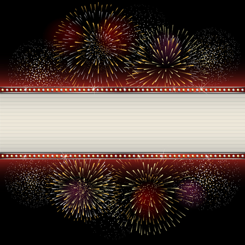 Set of holiday Fireworks design vector material 31 material holiday Fireworks   