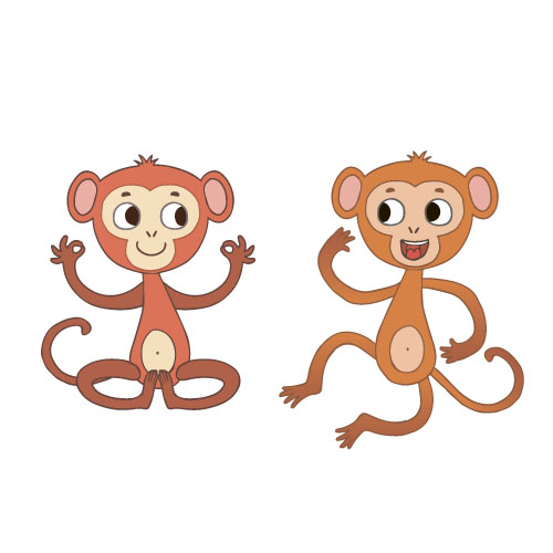 Funny monkey creative vector material 04 monkey material funny creative   