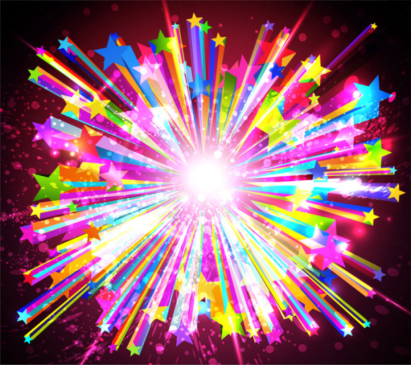 Fireworks Rainbow design vector 02 rainbow Fireworks   