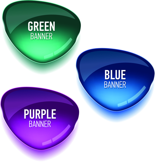 Glass textured color banners graphic vector 01 textured glass texture class banners banner   