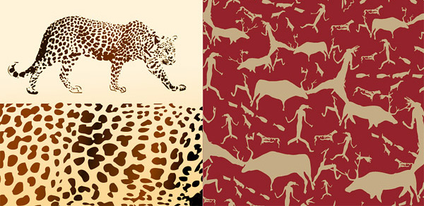 Leopard and animal background vector Graphic The leopard leopard abstract animal background   