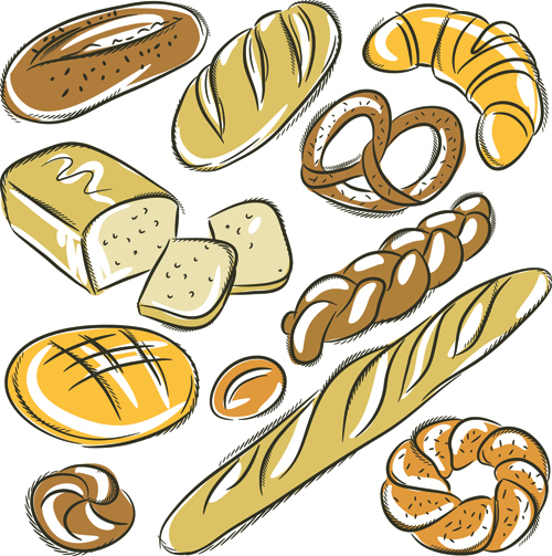 Hand drawing bread vector material vector material material Hand drawing drawing   