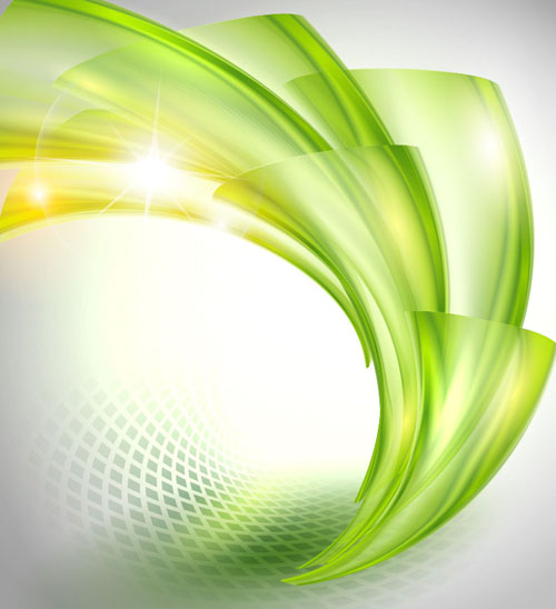 Abstract wavy green eco style background vector 07 wavy green eco background abstract   