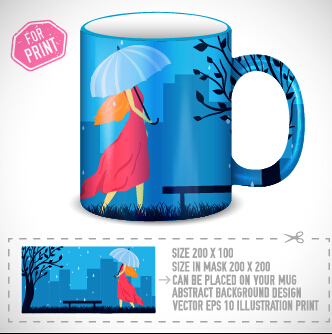 Girl and umbrella on the cup vector umbrella girl cup   