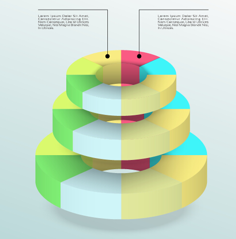 3D infographics business layout vector material 04 vector material material layout infographics infographic business   