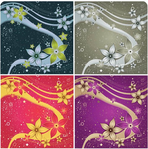 Floral beautiful backgrounds vector floral beautiful   