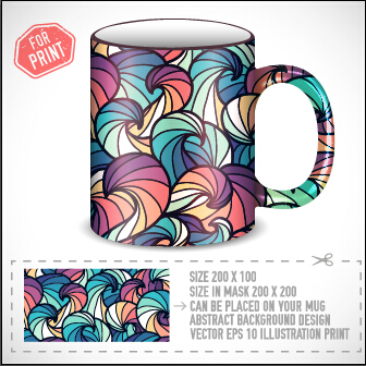 Cup print abstract pattern vector 02 print pattern vector pattern cup   