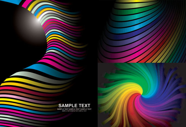 Colored rainbow background vector wavy lines symphony rainbow lines dynamic lines dynamic curves color background   
