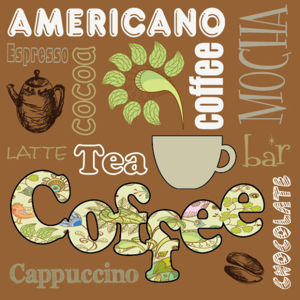 Retro Coffee template and Coffee labels vector 04 template Retro font labels label coffee   
