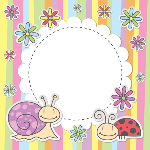 Cute baby backgrounds vector 04 background baby   