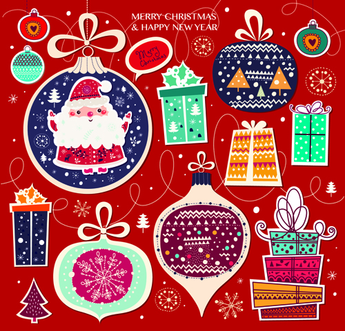 2015 Christmas cartoon decorative illustration vector 04 illustration decorative christmas cartoon   