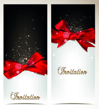 Shiny holiday bow vertical banner vector 02 vertical banner shiny holiday bow banner   