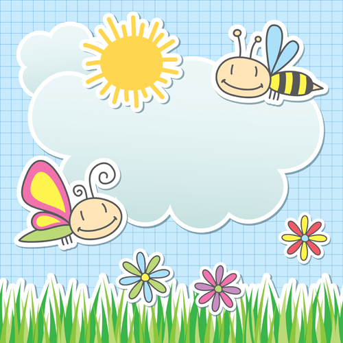 Cute baby backgrounds vector 03 backgrounds background baby   