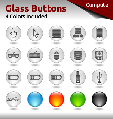 Glass buttons for web design vector 01 web design glass buttons button   