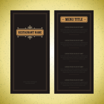 Luxurious restaurant menu vector set 01 restaurant menu luxurious   