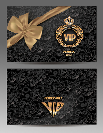 luxurious VIP gold card vectors 03 vip luxurious gold card   