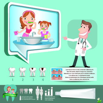 Creative teeth care infographics vectors 02 teeth care teeth infographics infographic creative   