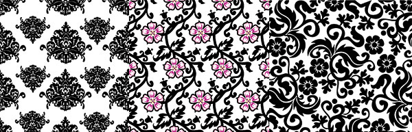 Variety of Decorative pattern background tiled background flowers flow pattern fashion background pattern continuous background   