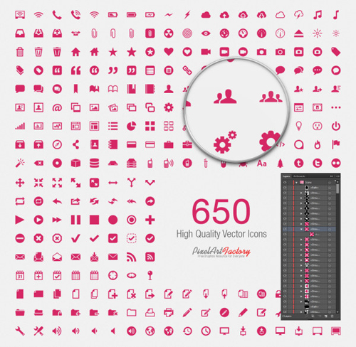 Cute pink social with web icons vector set web icons web icon social pink icons cute   