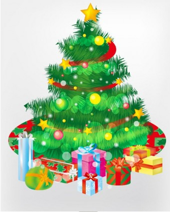 Christmas Tree and Gift Boxes Vector Graphic tree graphic gift christmas boxes   