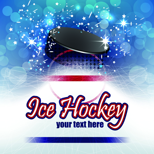 Ice hockey creative poster vector material material ice hockey creative   