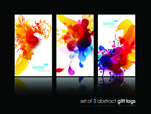 Abstract Gift tags Cards design vector graphic 03 gift cards card abstract   