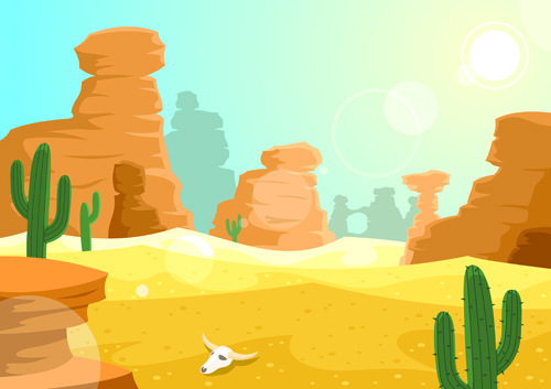 Background desert design elements vector 06 elements desert   