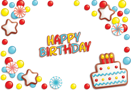 Best Happy birthday design elements vector set 02 happy birthday happy elements element   