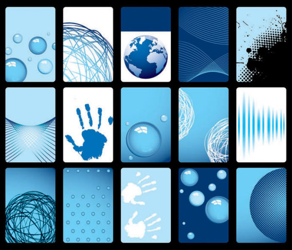 blue background card vector water technology Palm lines ink fingerprints earth dynamic dot crystal ball cards business cards blue card background blue ball   