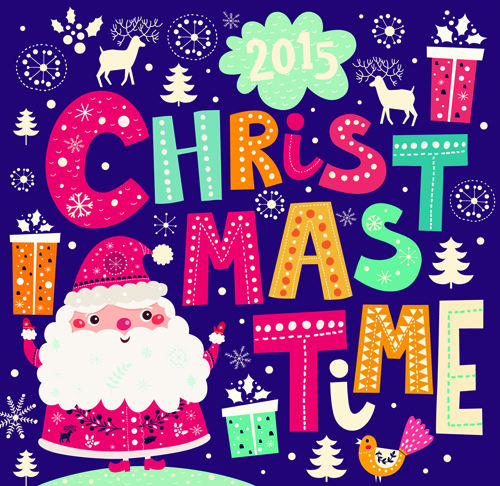 2015 Christmas cartoon decorative illustration vector 05 illustration decorative christmas cartoon 2015   