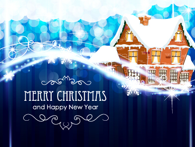 Dream blue christmas with new year shiny background art 05 shiny new year christmas blue background   