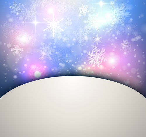 Snowflake with blurs background art vector 04 snowflake blurs   