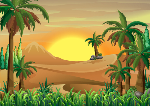 Background desert design elements vector 03 elements background   