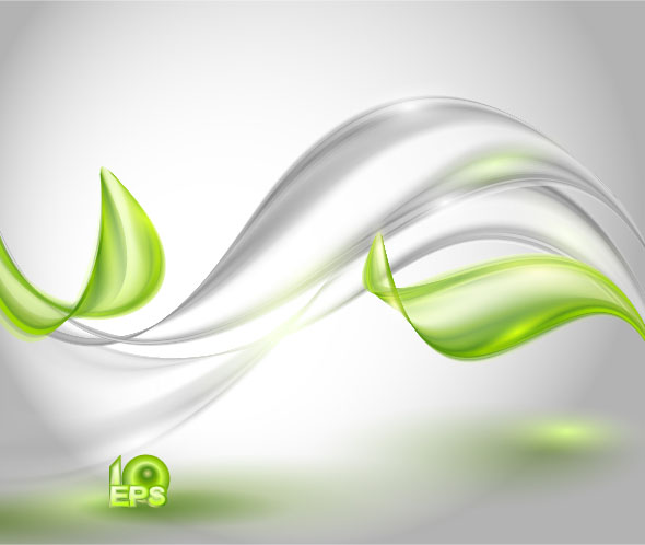 Abstract wavy green eco style background vector 08 wavy green eco background abstract   