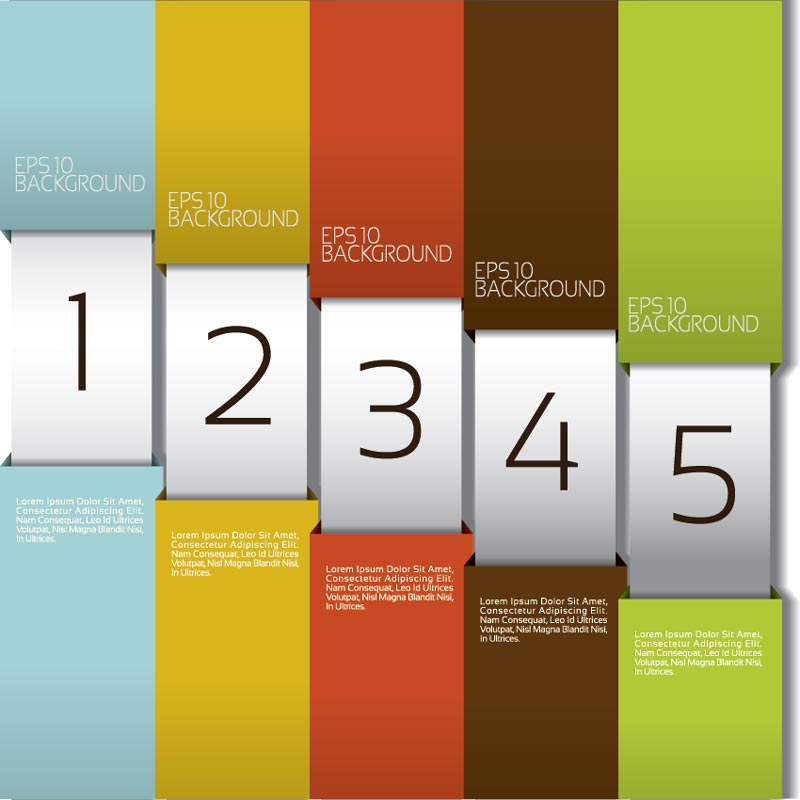 Creative numbered banners infographics vector 02 numbered infographics infographic banners   